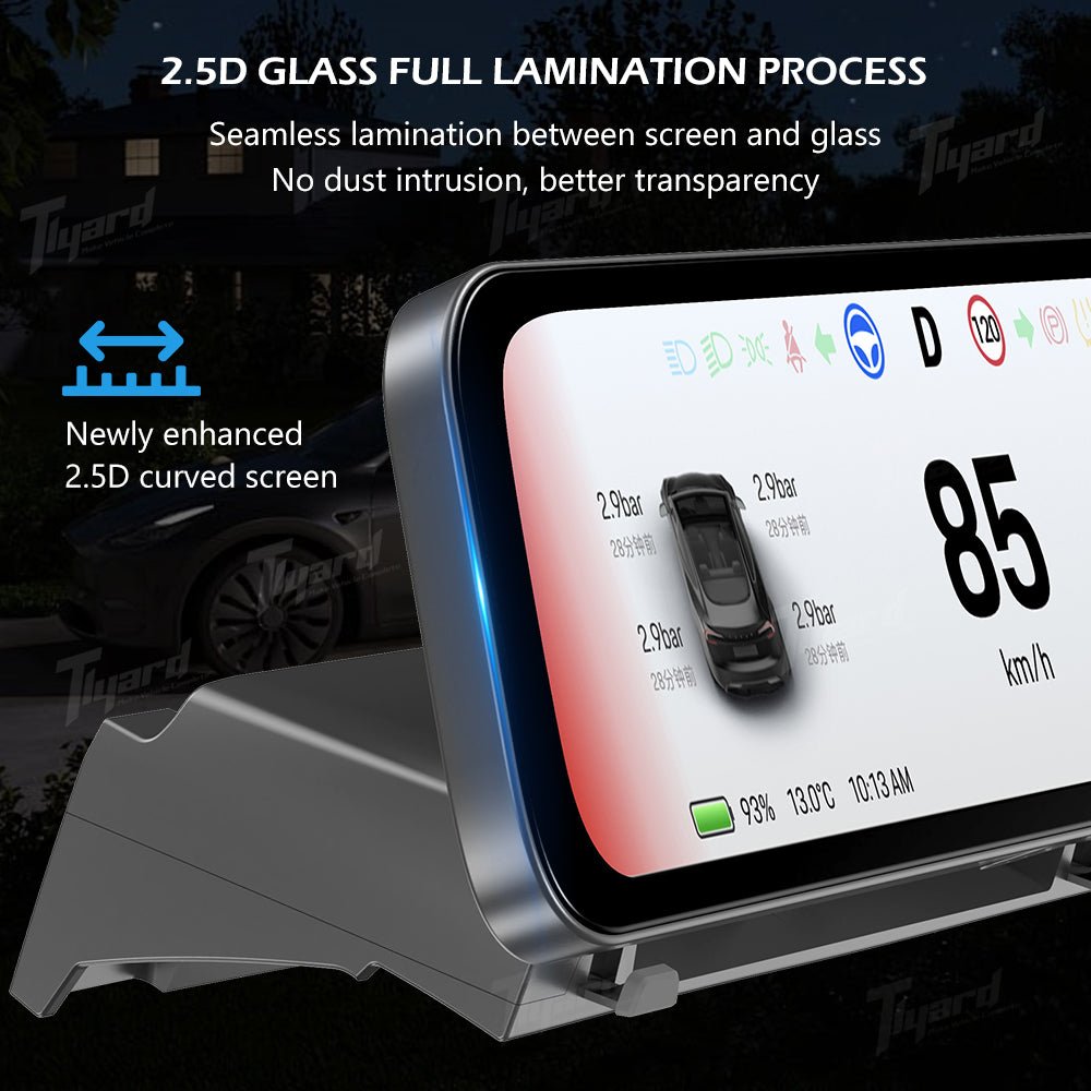 Tlyard T15Pro 9.6 - inch Gen 3 Instrument Cluster Touchscreen Head Up Display for Model 3/3 Highland & Model Y/2026 Model Y Juniper