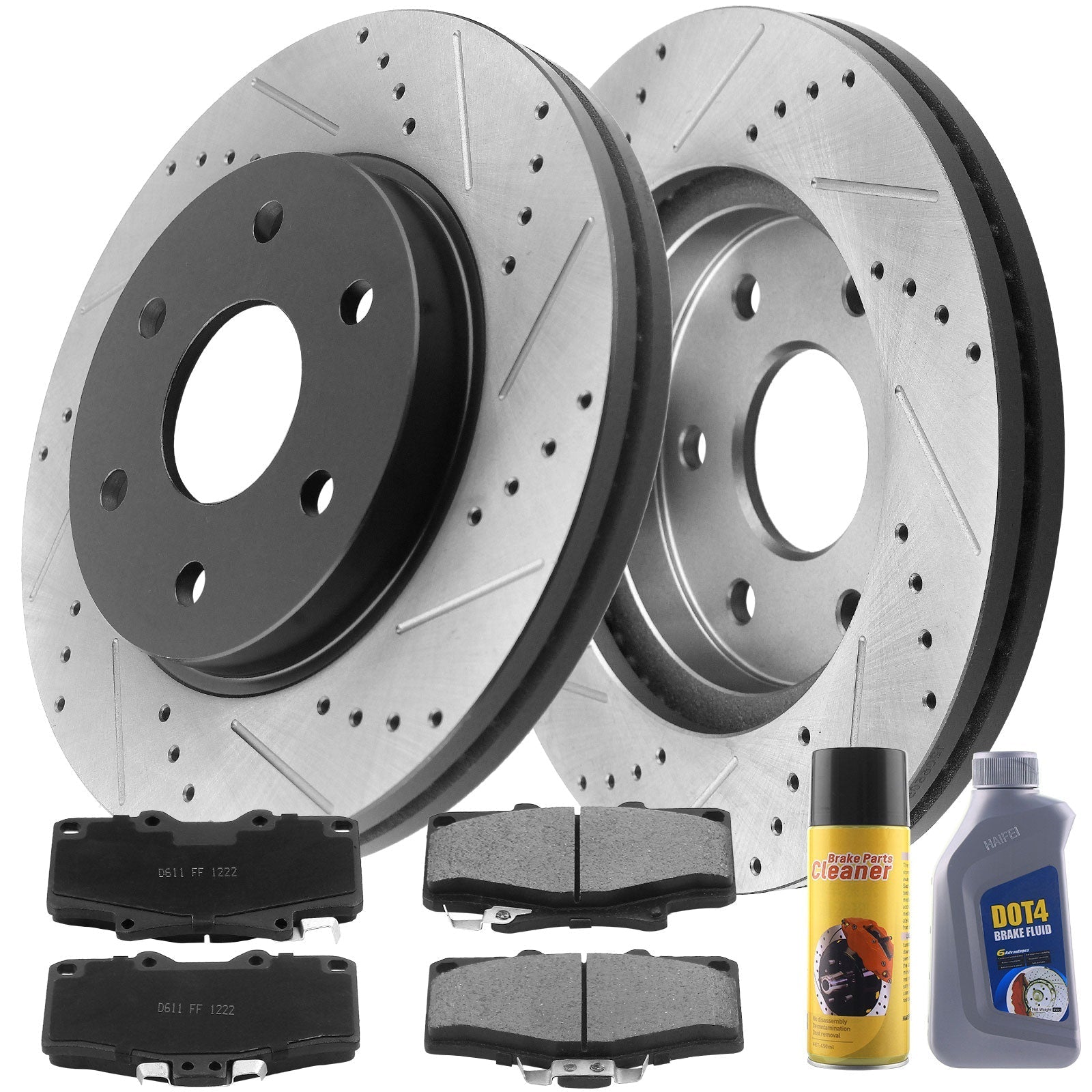 TOYOTA 4Runner Brake Rotor Kits 1995–2002 BRF12044109BK - D611CF