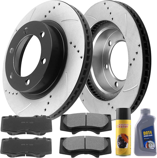 TOYOTA 4Runner Brake Rotor Kits 2003–2021 – Front BRF12044129BK - D976CF