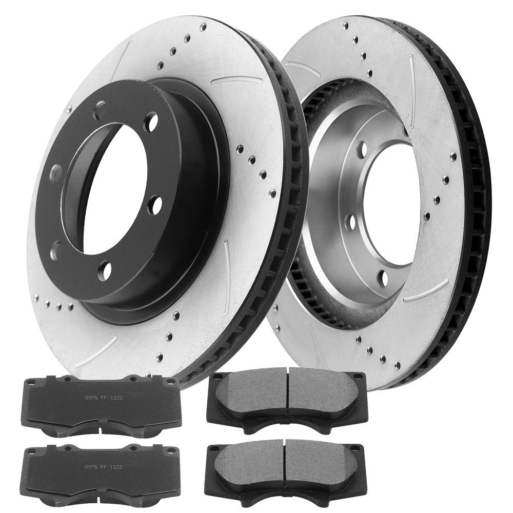 TOYOTA 4Runner Brake Rotor Kits 2003–2021 – Front BRF12044129BK - D976CF