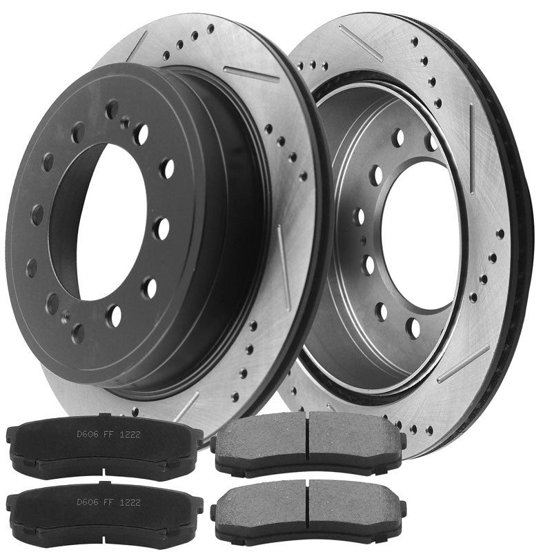 TOYOTA 4Runner Brake Rotor Kits 2010–2021 – Rear BRR12044175BK - D606CF