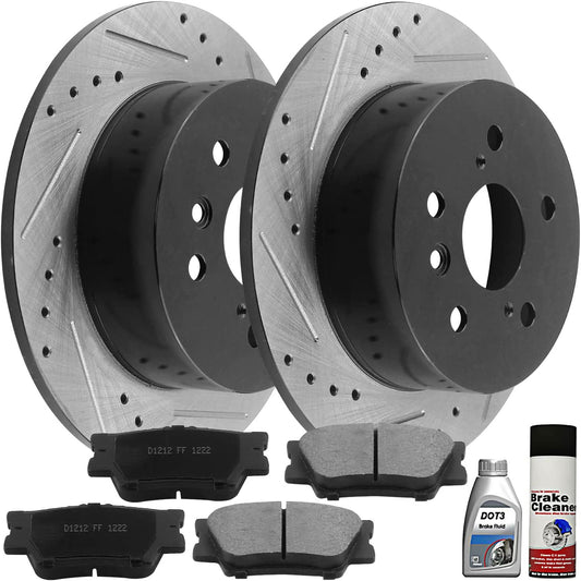TOYOTA Avalon Brake Rotor Kits 2007–2012 – Rear BRR12044144BK - D1212CF
