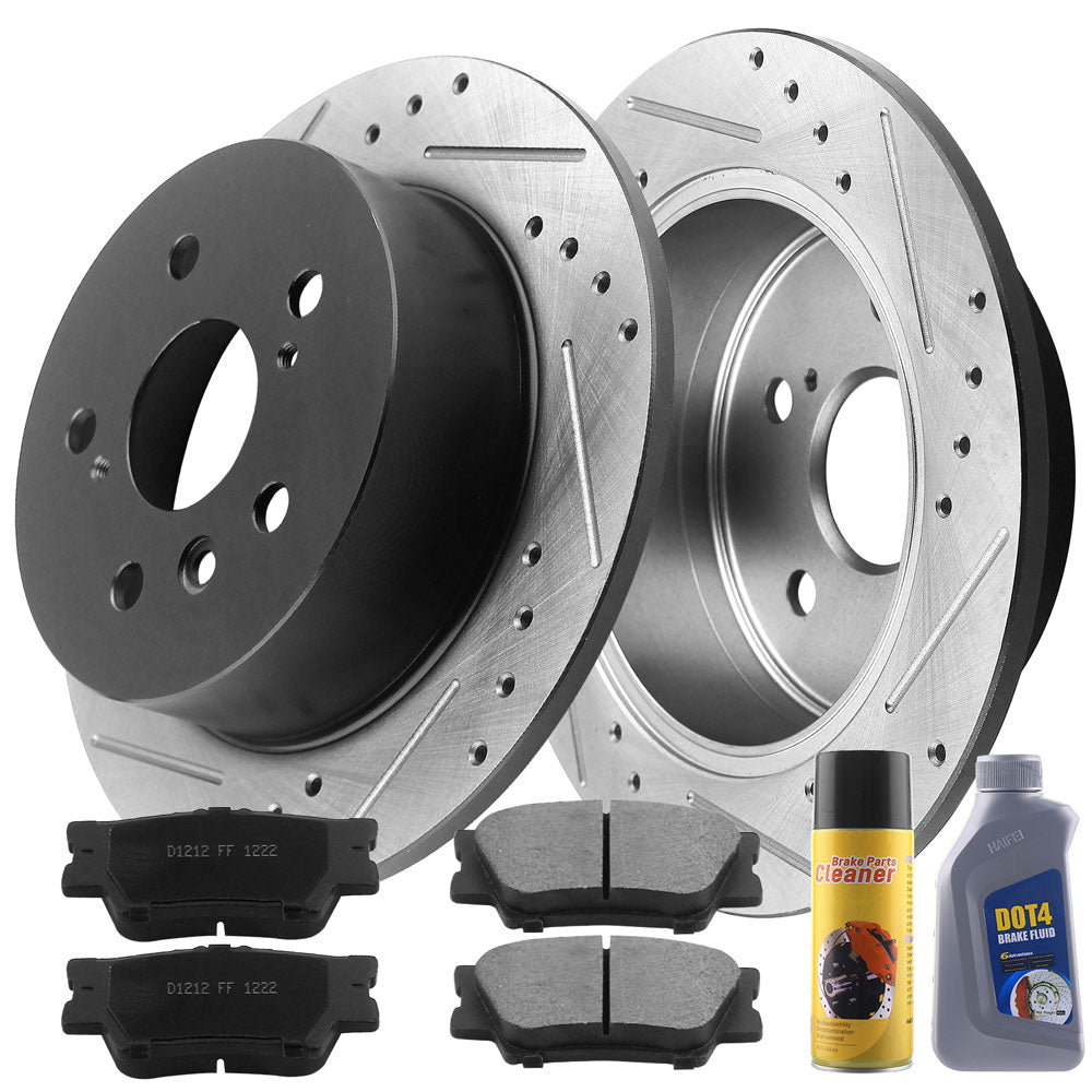 TOYOTA Avalon Brake Rotor Kits 2012–2018 – Rear - BRR12044188BK - D1212CF