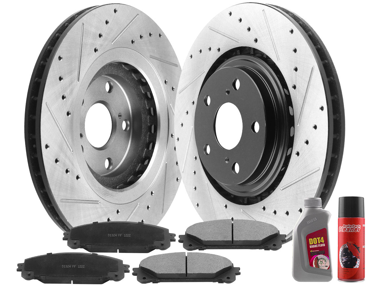 TOYOTA Highlander Brake Rotor Kits 2008–2020 – Front BRF12044158BK - D1324CF