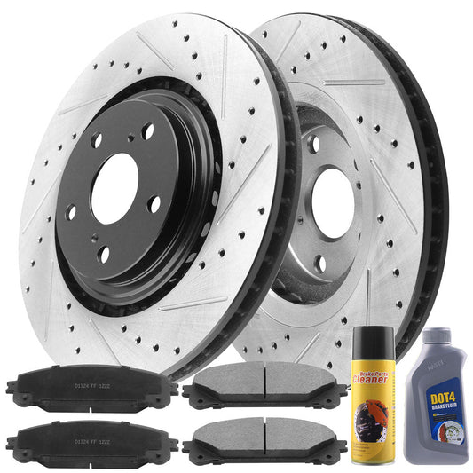 TOYOTA Highlander Brake Rotor Kits 2008–2021 – Front BRF12044158BK - D1324CF