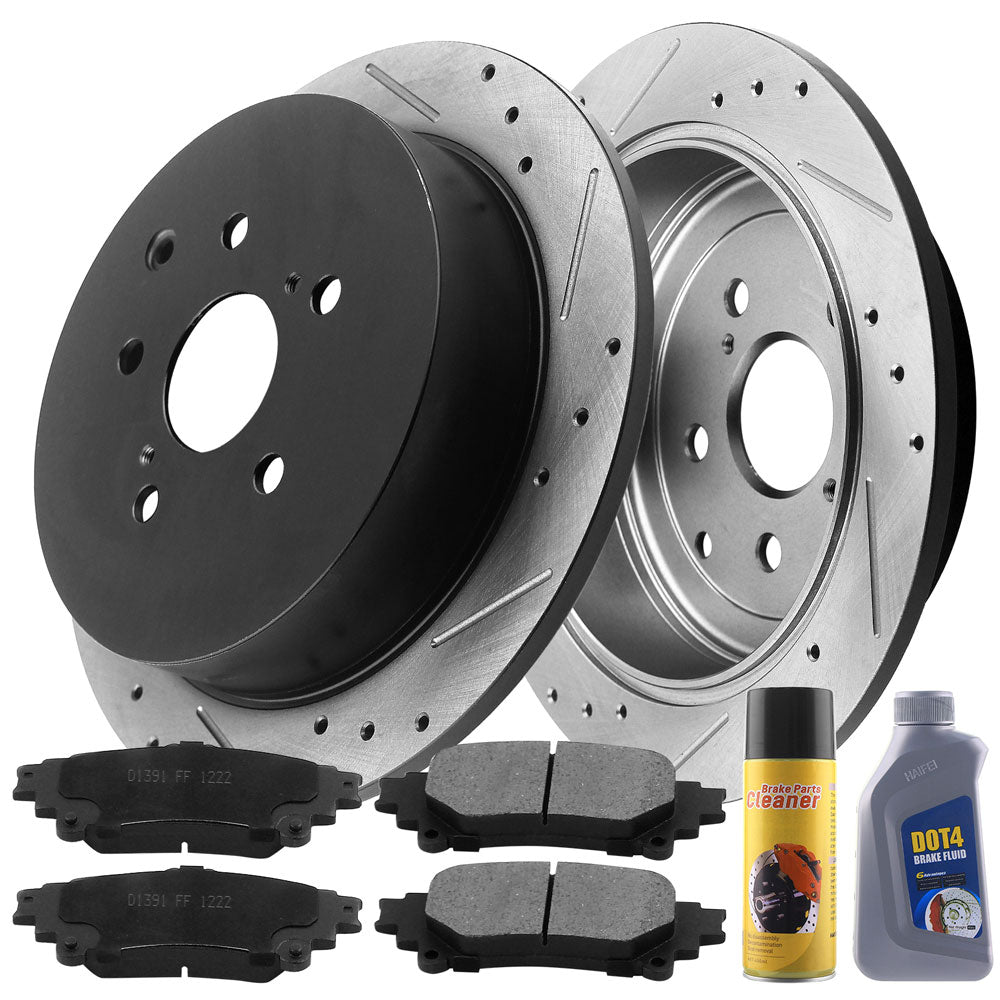 TOYOTA Highlander Brake Rotor Kits 2010–2020 – Rear BRR12044166BK - D1391CF