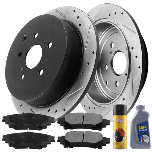 TOYOTA Highlander Brake Rotor Kits 2010–2020 – Rear BRR12044166BK - D1391CF