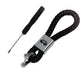 Toyota Logo Keychain Black Calf Leather Alloy Decoration