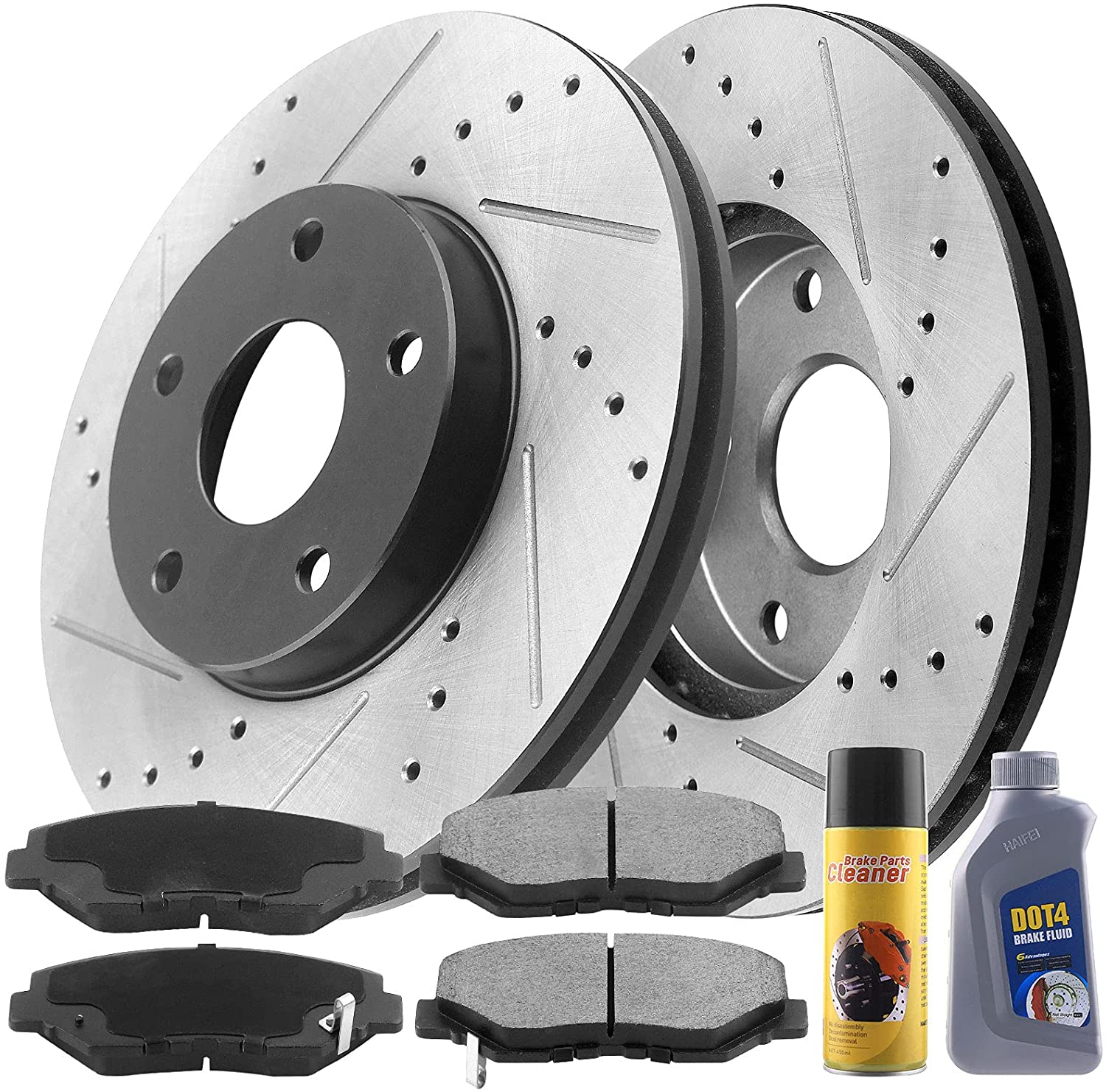 TOYOTA Prius Brake Rotor Kits 2010–2017 – Rear BRR12044165BK - D1423CF