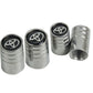 Toyota Silver Chrome Car Wheel Tire Air Valve Caps Stem