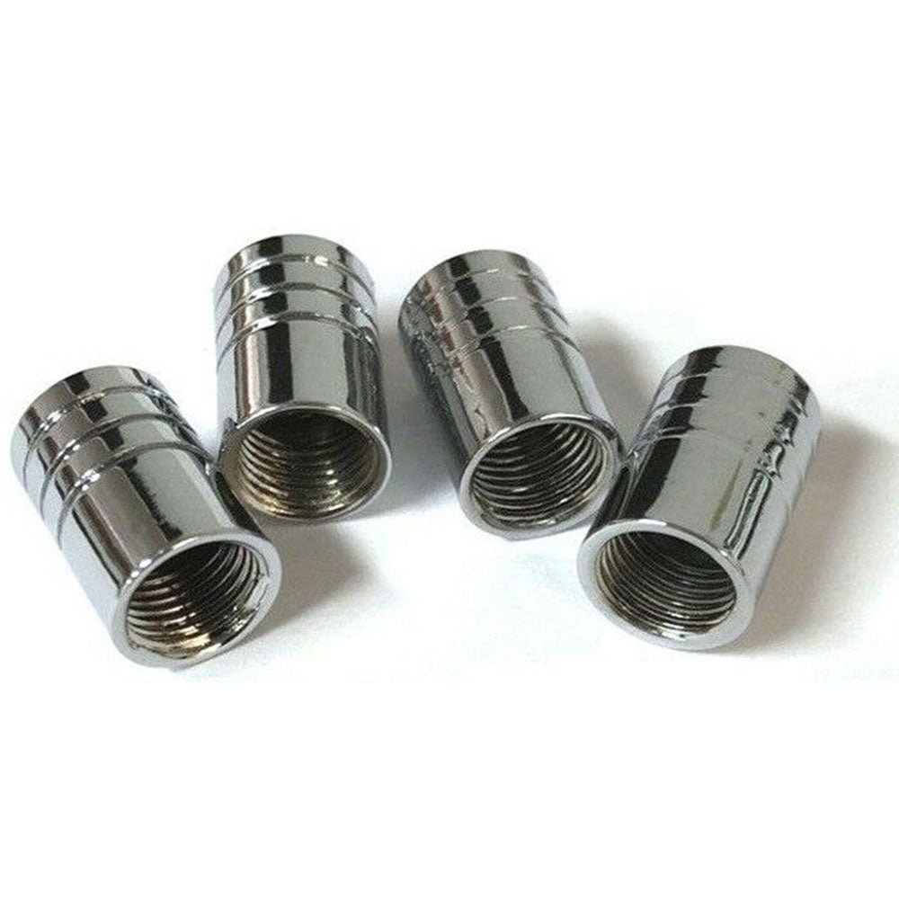 Toyota Silver Chrome Car Wheel Tire Air Valve Caps Stem