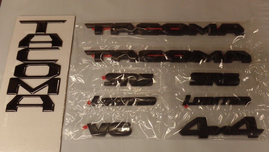 Toyota Tacoma Emblem Kit - Tacoma SR5 4X4 V6 LIMITED Door &