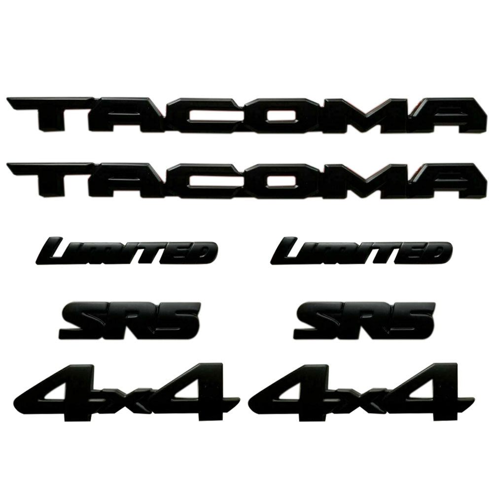 Toyota Tacoma Emblem Kit - Tacoma SR5 4X4 V6 LIMITED Door &