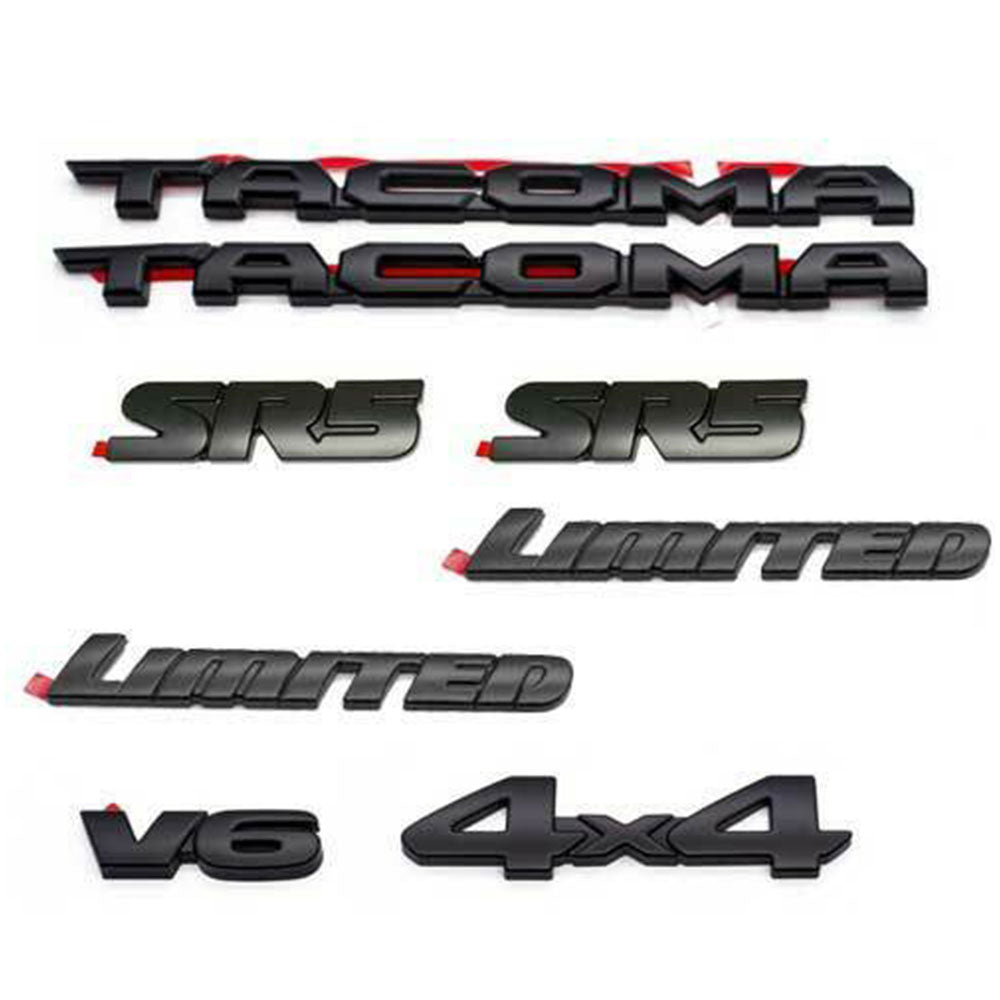 Toyota Tacoma Emblem Kit - Tacoma SR5 4X4 V6 LIMITED Emblem