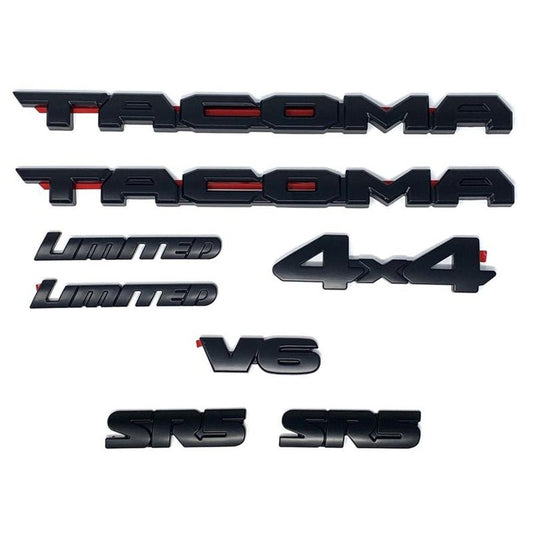 Toyota Tacoma Emblem Kit - Tacoma SR5 4X4 V6 LIMITED Emblem