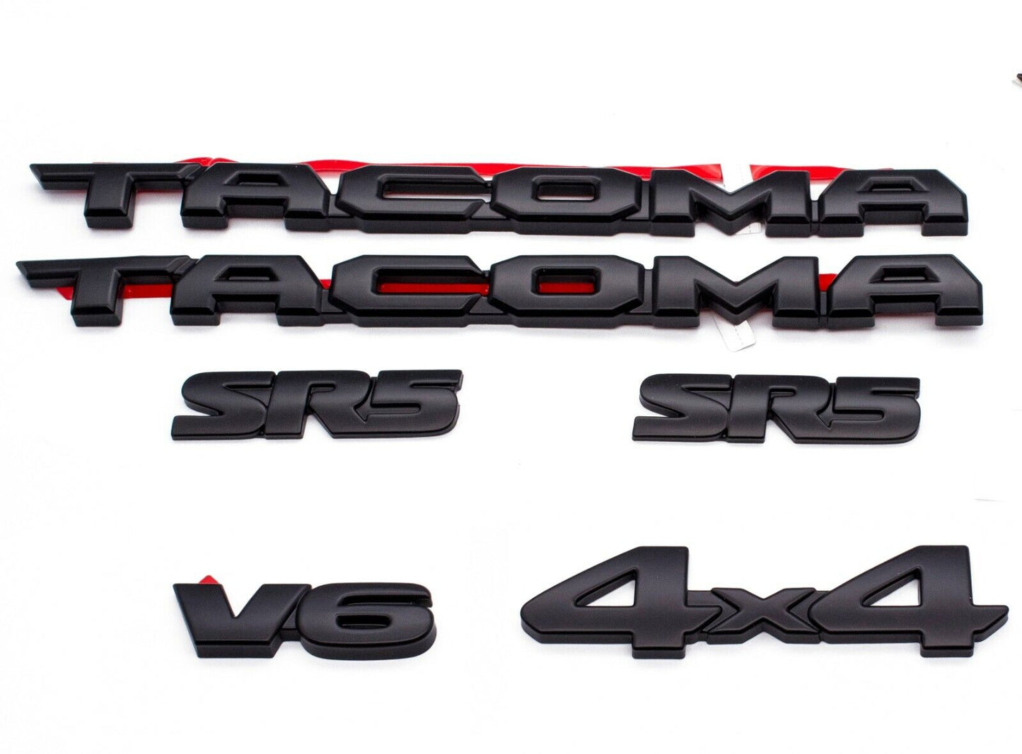 Toyota Tacoma Emblem Kit - Tacoma SR5 V6 4X4 Emblem OVERLAY