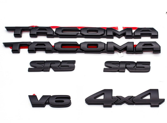 Toyota Tacoma Emblem Kit - Tacoma SR5 V6 4X4 Emblem OVERLAY