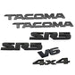 Toyota Tacoma Emblem Kit - Tacoma SR5 V6 4x4 Emblems