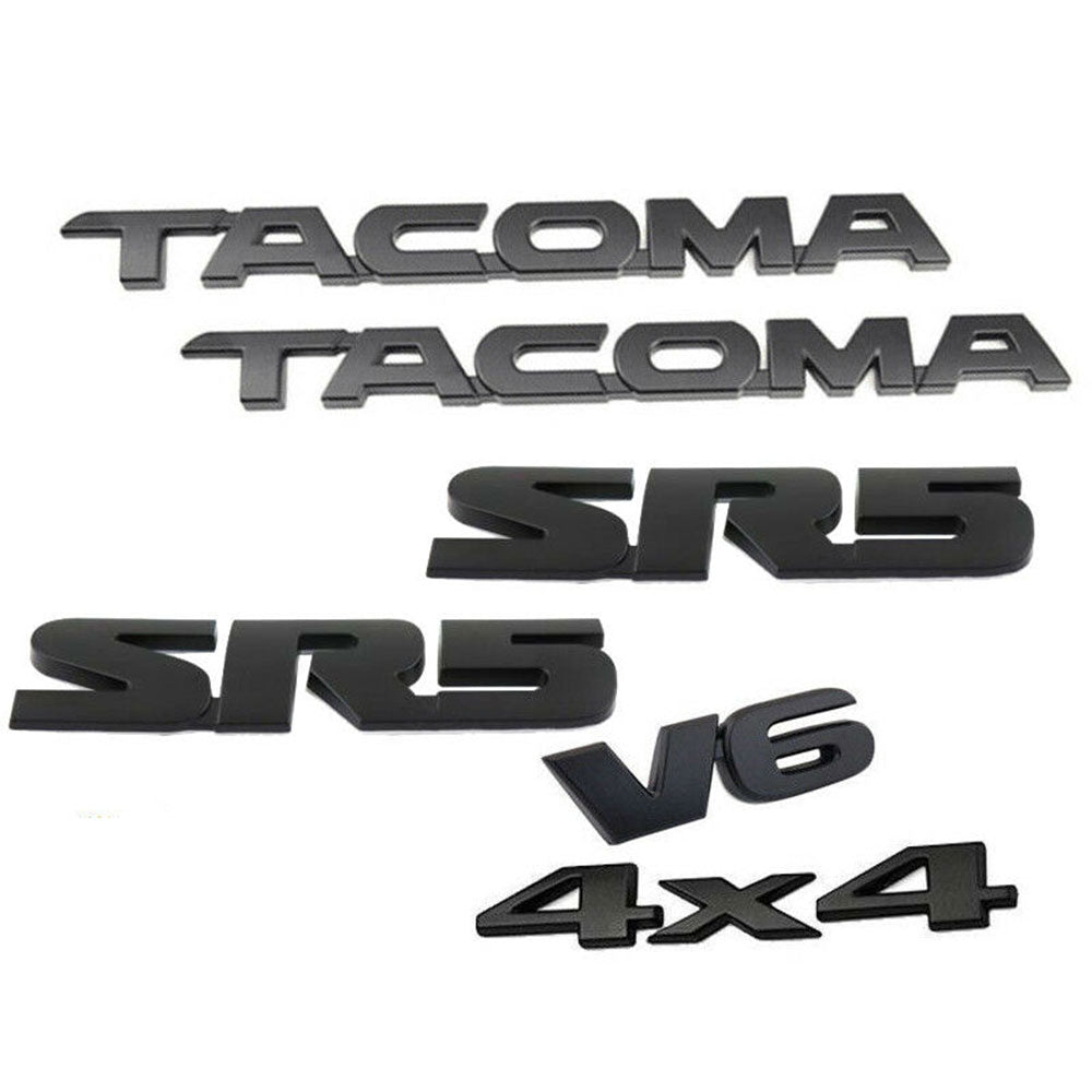 Toyota Tacoma Emblem Kit - Tacoma SR5 V6 4x4 Emblems