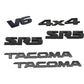 Toyota Tacoma Emblem Kit - Tacoma SR5 V6 4x4 Emblems