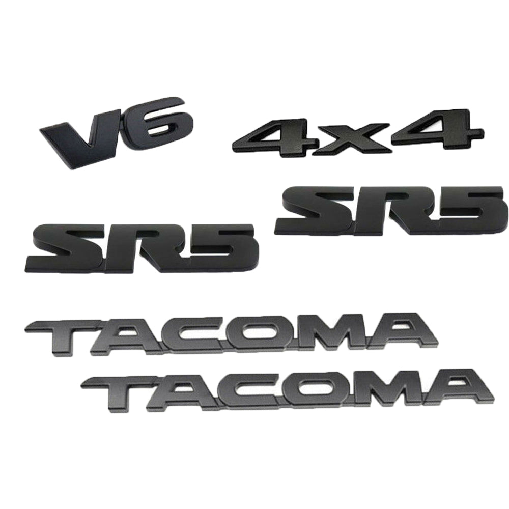 Toyota Tacoma Emblem Kit - Tacoma SR5 V6 4x4 Emblems