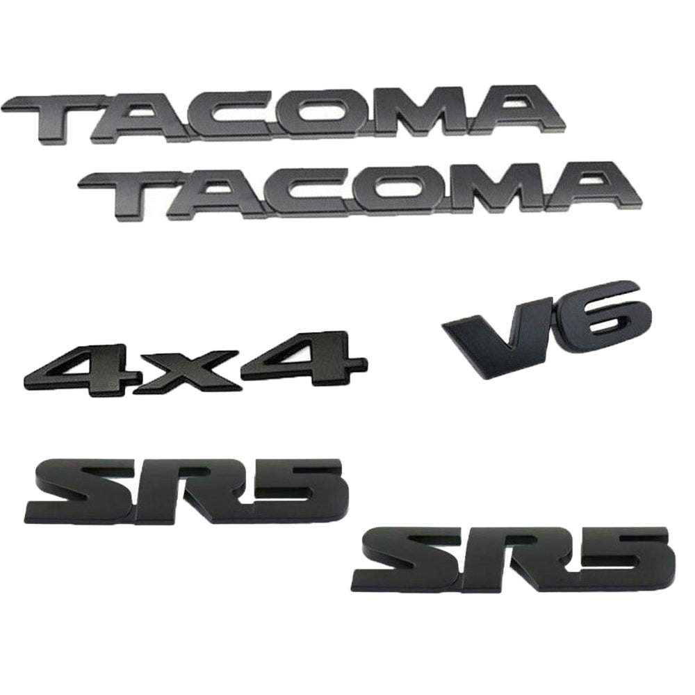Toyota Tacoma Emblem Kit - Tacoma SR5 V6 4x4 Emblems