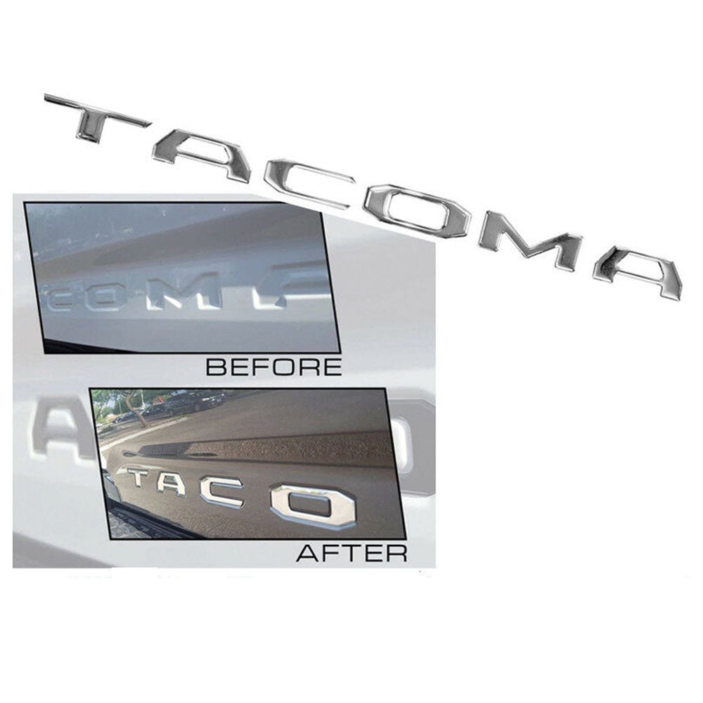 Toyota Tacoma Emblem Tailgate Insert Letter Chrome