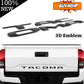 Toyota Tacoma Emblem Tailgate Insert Letters Matte Black