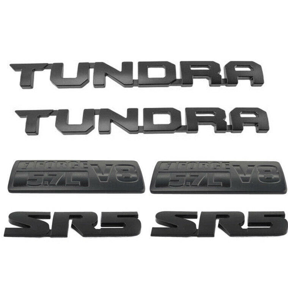 Toyota Tundra Emblem Kit - Tundra Iforce5.7 V8 SR5 Matte