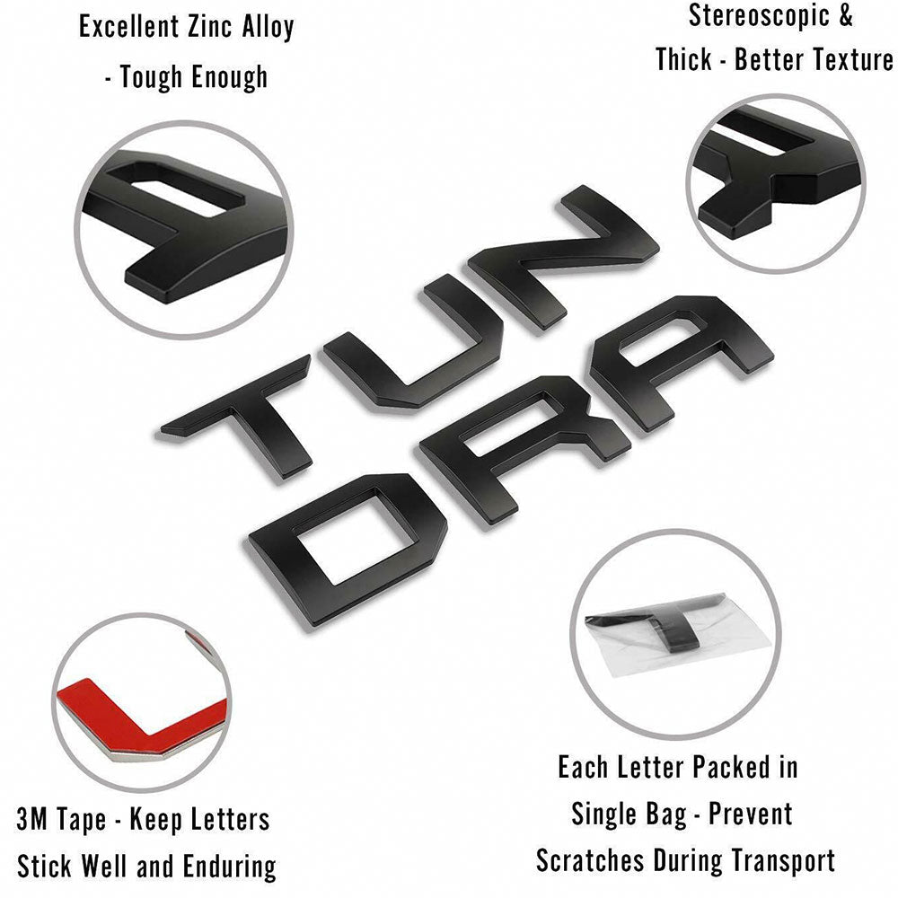 Toyota Tundra Emblem Tailgate Insert Matte Black