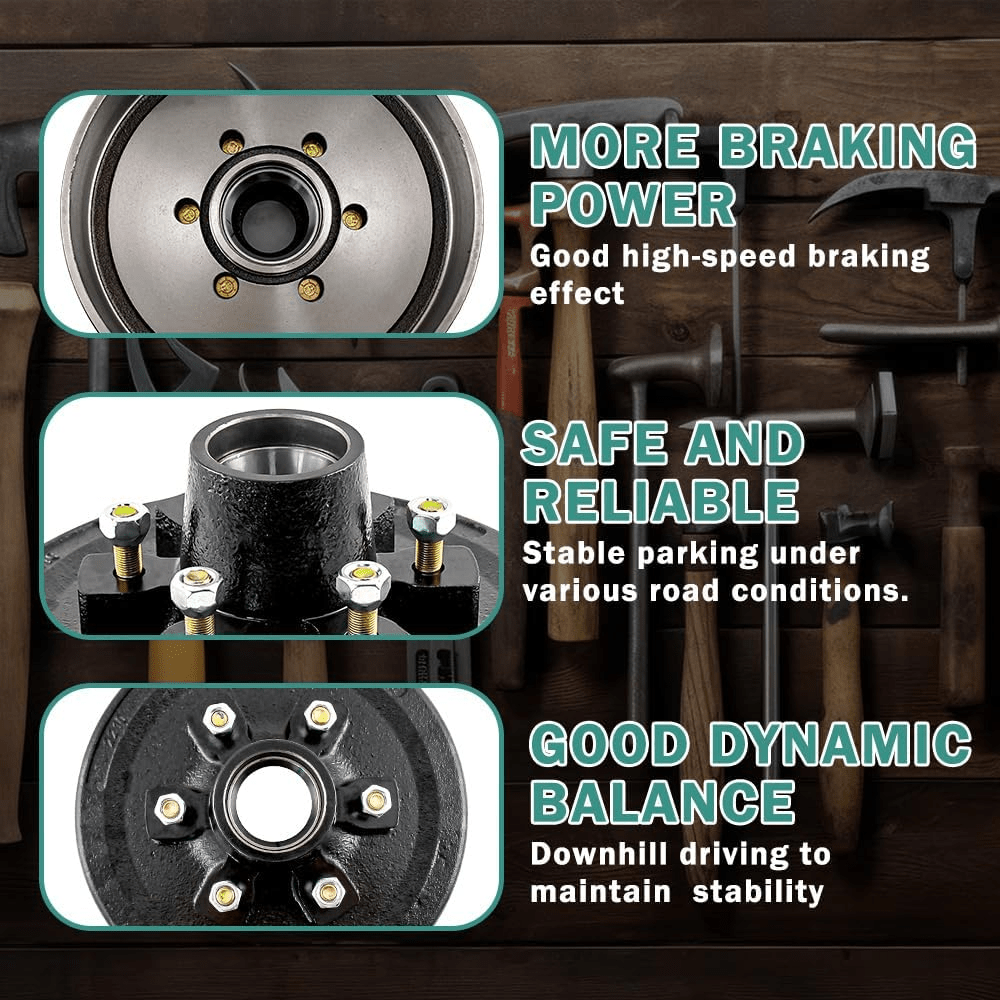 Trailer 6 on 5.5" Hub Drum Kits for 5200-6000 lbs axle