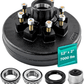 Trailer Brake Drum 12"x2" Heavy Duty 8 on 6.5" Bolt Circle for 7000 lbs Axle Trailer Brake Hub 008-219-04, 22004k