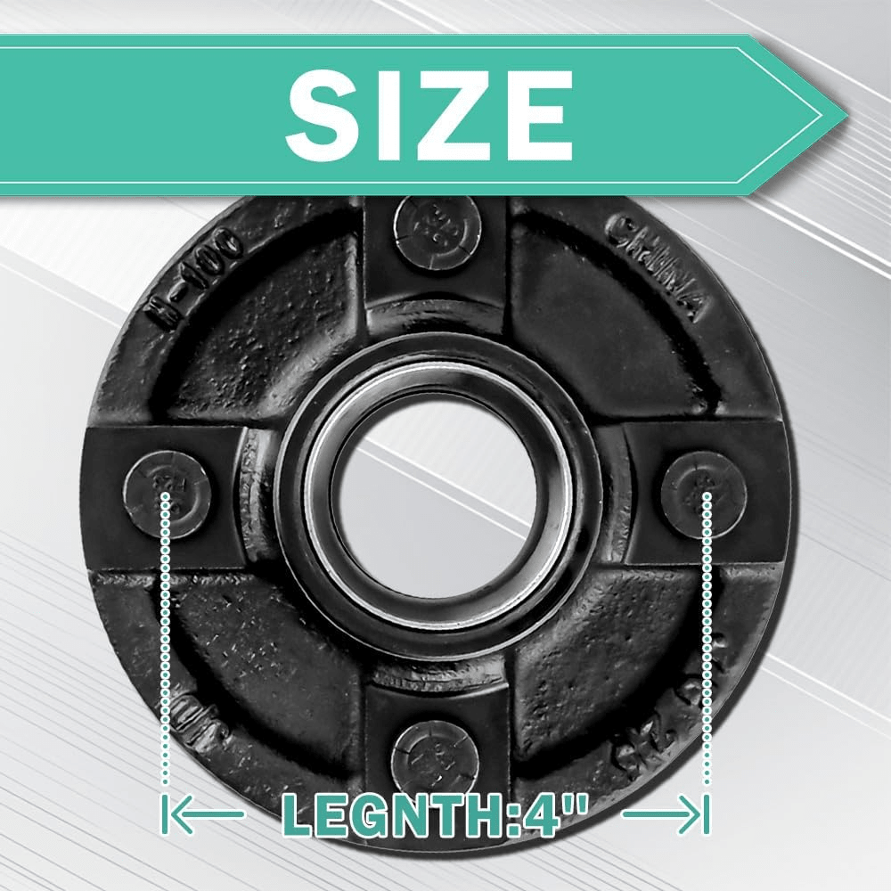Trailer Idler Hub Kits 4 on 4" Trailer Hub 4 Lug for 2000 lbs Tralier Axle，ONLY for 2000lbs Trailer Hub Assembly