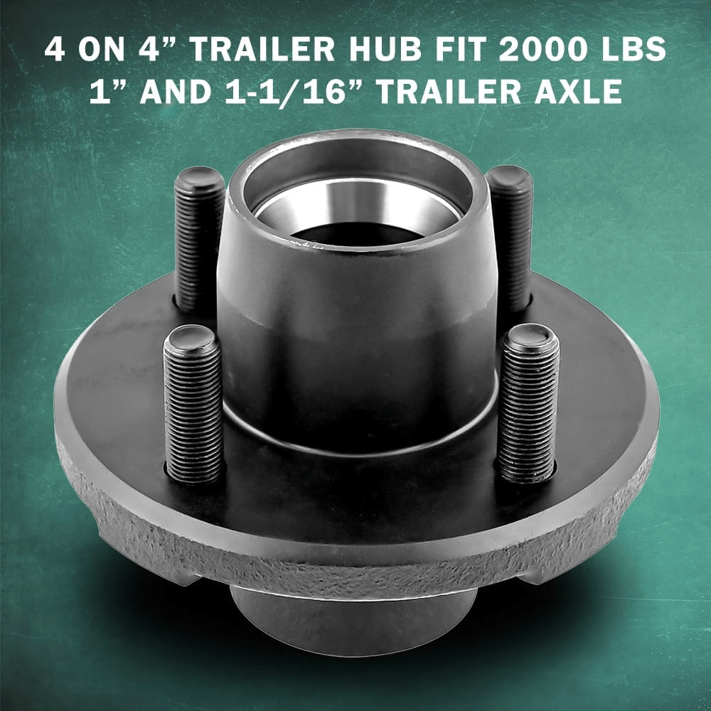 Trailer Idler Hub Kits 4 on 4" Trailer Hub 4 Lug for 2000 lbs Tralier Axle，ONLY for 2000lbs Trailer Hub Assembly