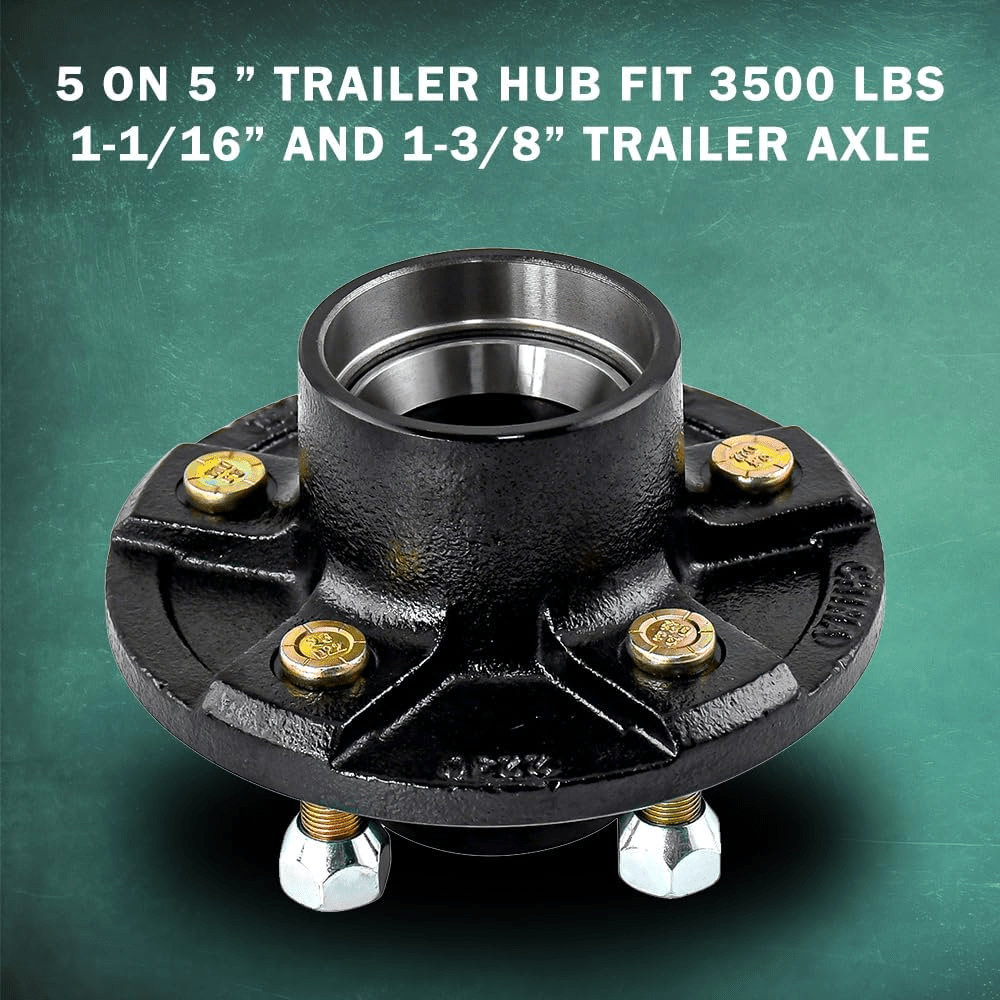 Trailer Idler Hub Kits 5x5“ Trailer Hub 5 Lug For 3500 lbs Tralier Axle Hub Assembly Kit