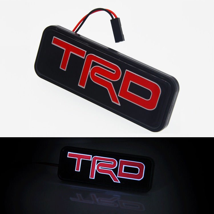 TRD LED Red Emblem Car Front Grille Badge For Toyota Camry