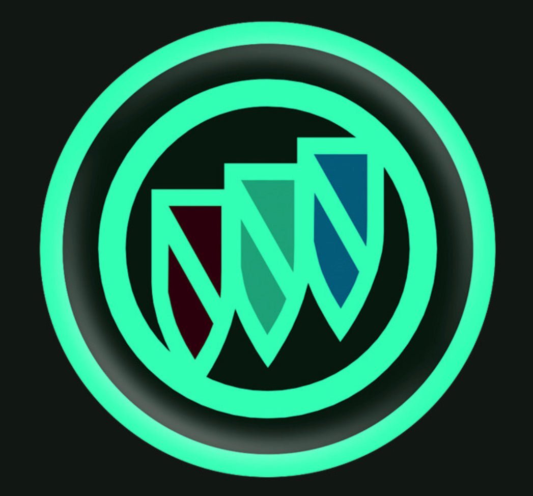 Vehicle Emblem Sticker Night Glow 2 Pcs