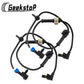 Geekstop logo and two ABS wheel speed sensors with wiring and connectors.