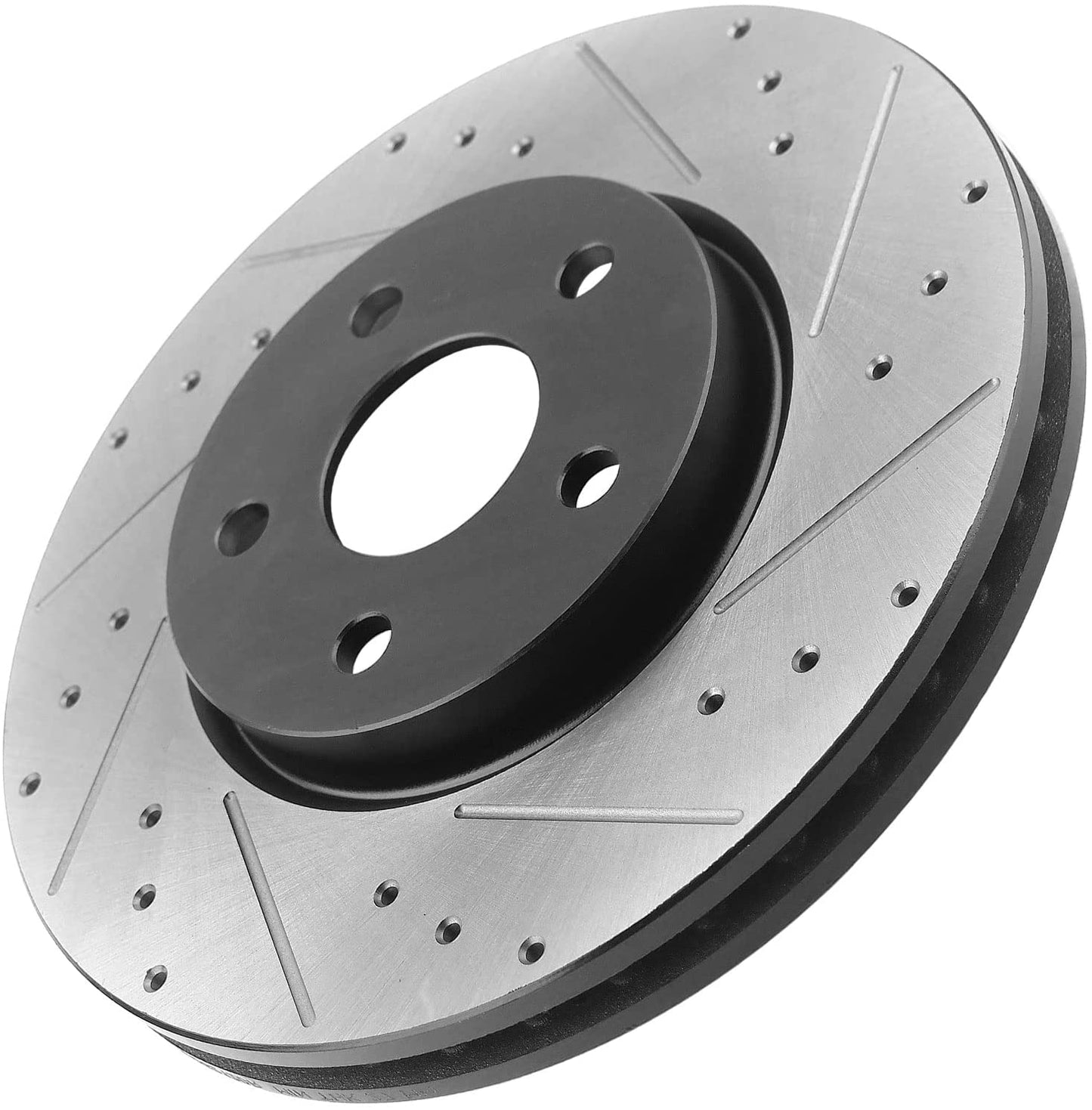 Chevy Impala 2006-2013 Front Drilled Rotors plus Ceramic Brake Pads