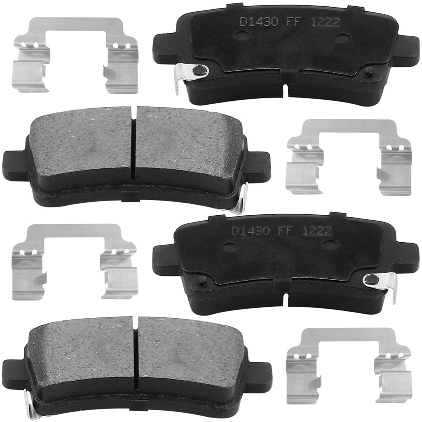 Chevy Malibu Allure Lacrosse Regal Rear Ceramic Brake Pads Hardware