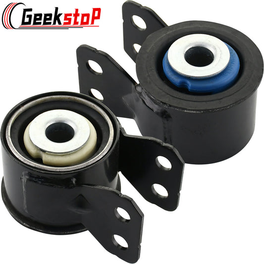 Geekstop front lower control arm bushings, designed for vehicle performance with a durable black exterior and colored inner bushings.