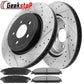 Dodge Charger V8 5.7L 2006-2019 345mm Front Drilled Slotted Rotors plus Brake Pads