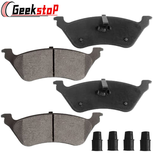 Geekstop Ceramic Rear Brake Pads Kit 2001-2007 Chrysler Town & Country, 2001-2003 Chrysler Voyager, 2001-2007 Dodge Caravan/ Grand Caravan - 4pcs