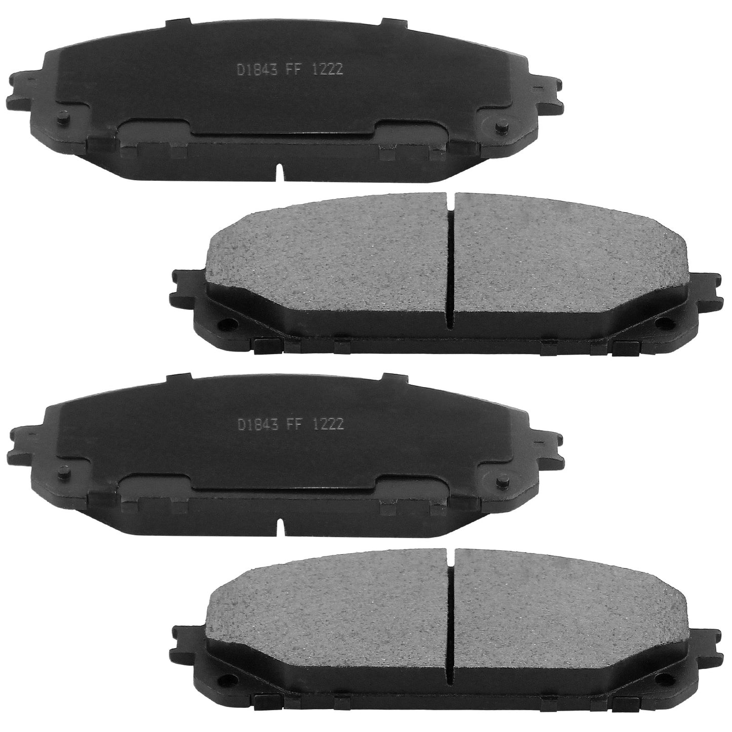 Geekstop Ceramic Front Brake Pads Kit 2014-2020 Jeep Cherokee, 2015-2017 Chrysler 200 - ONLY fits models with 330mm Front Brake Rotos - 4pcs