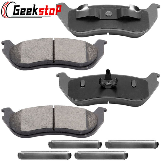 Geekstop Ceramic Rear Left & Right Brake Pads Kit 2002-2005 Ford Explorer, 2002-2005 Mercury Mountaineer- 4pcs