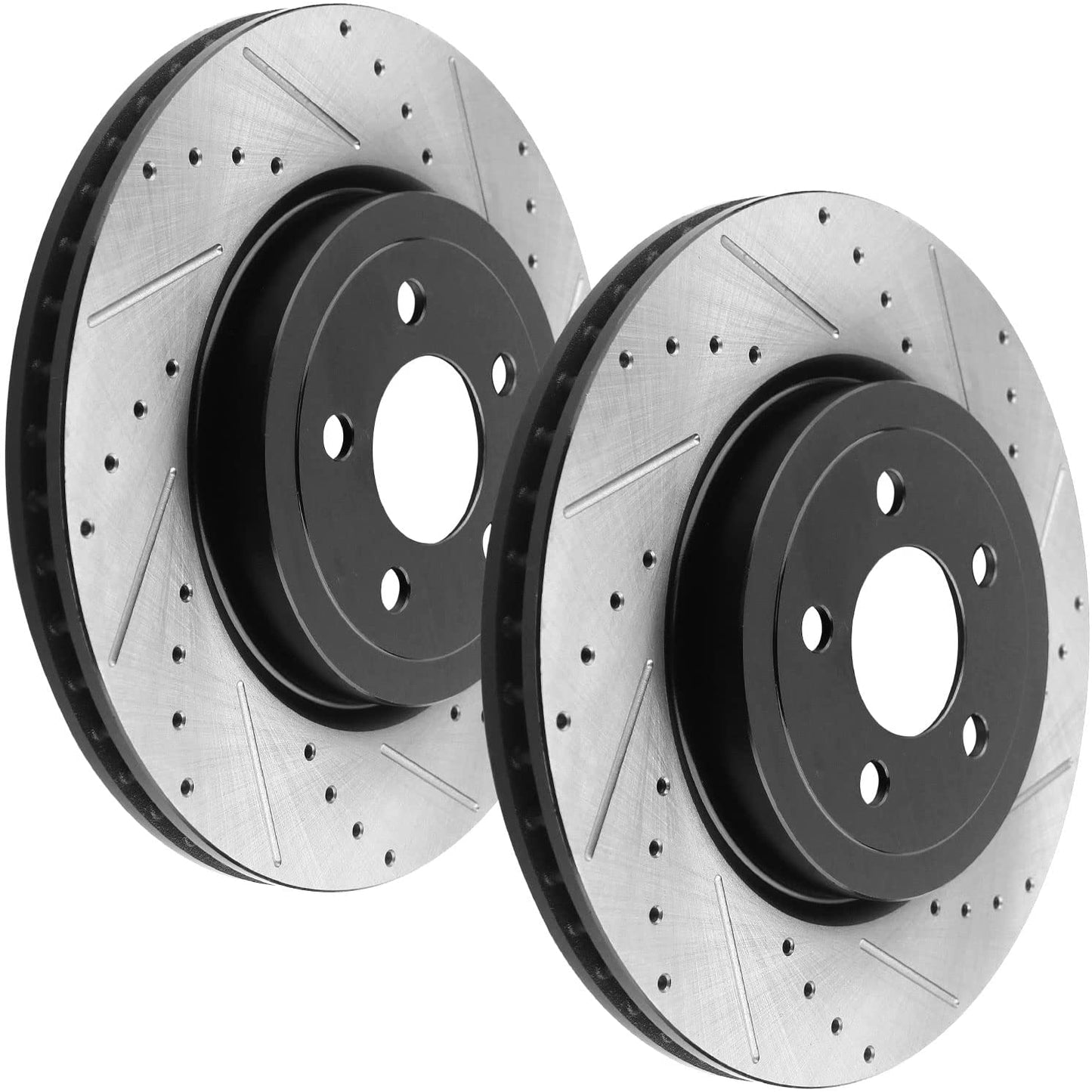 Dodge Charger V8 5.7L 2006-2019 345mm Front Drilled Slotted Rotors plus Brake Pads
