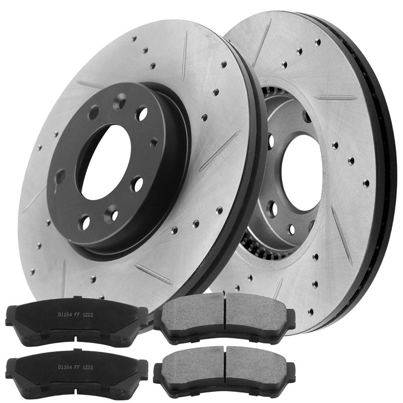 Ford Fusion/Lincoln MKZ/Mazda 6 2006-2012 Front Coated Rotors plus Brake Pads