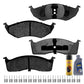 Geekstop Ceramic Front Brake Pads Kit 1998-2004 Chrysler 300M/ Concorde/ Dodge Intrepid, 1999-2001 Chrysler LHS - 4pc Front Left & Right- Cleaner + Fluid