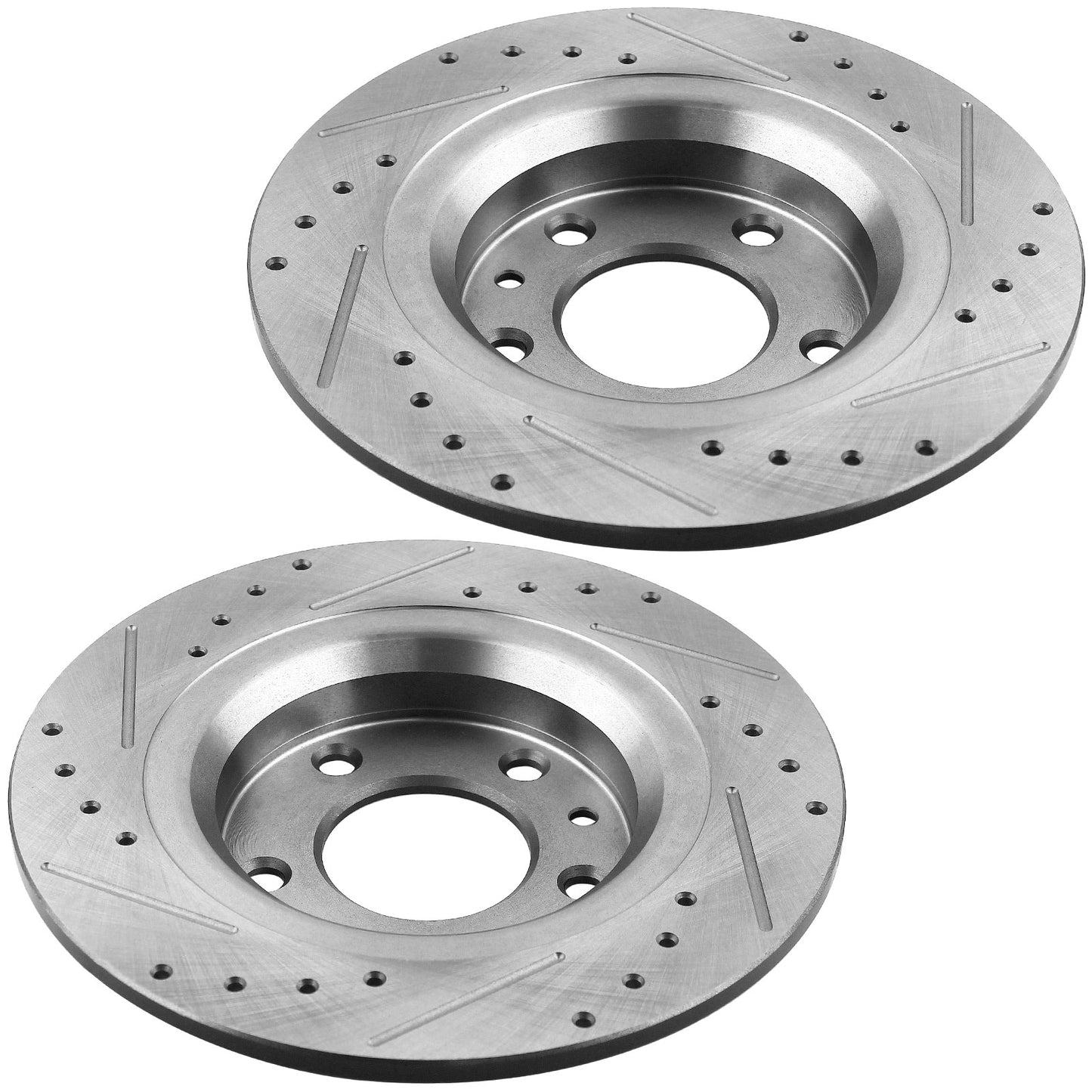 Chevy Impala Buick Allure LaCrosse Pontiac REAR Drilled Brake Rotors