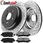 Honda Pilot Odyssey Acura MDX Rear E-Coated Brake Disc Rotors Ceramic Pads